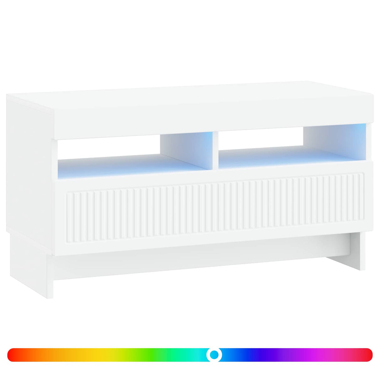 LED TV Cabinet ALKMAAR 81 x 35 x 43 cm White Engineered Wood
