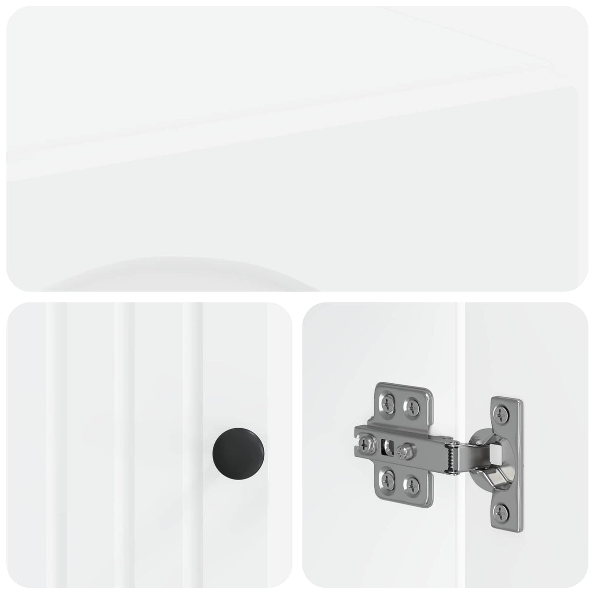 Shoe Cabinet ALKMAAR 59.5 x 39.5 x 90 cm Engineered Wood White