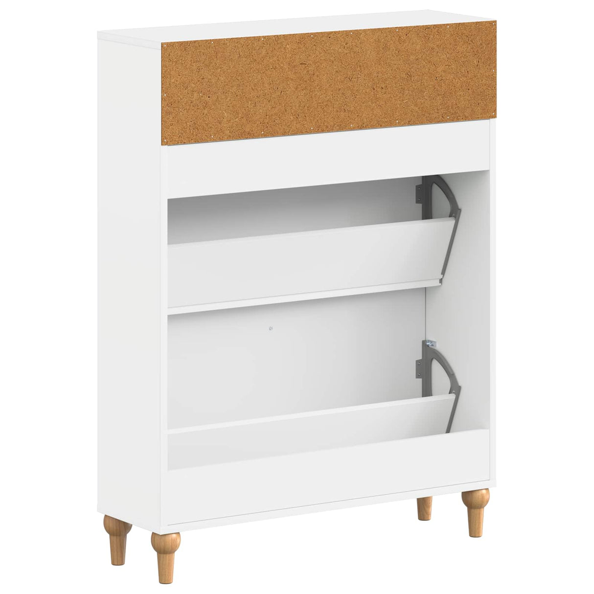 Shoe Cabinet ALKMAAR 78 x 24 x 103 cm Engineered Wood White