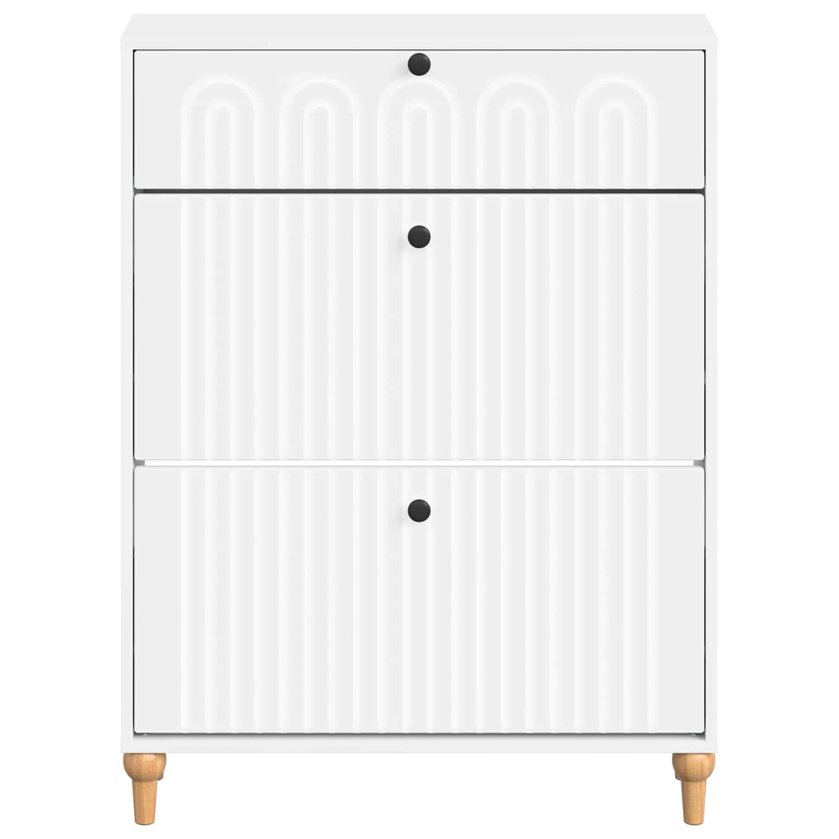 Shoe Cabinet ALKMAAR 78 x 24 x 103 cm Engineered Wood White