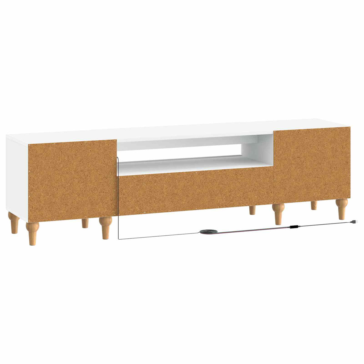 LED TV Cabinet ALKMAAR 153 x 35 x 43 cm White Engineered Wood