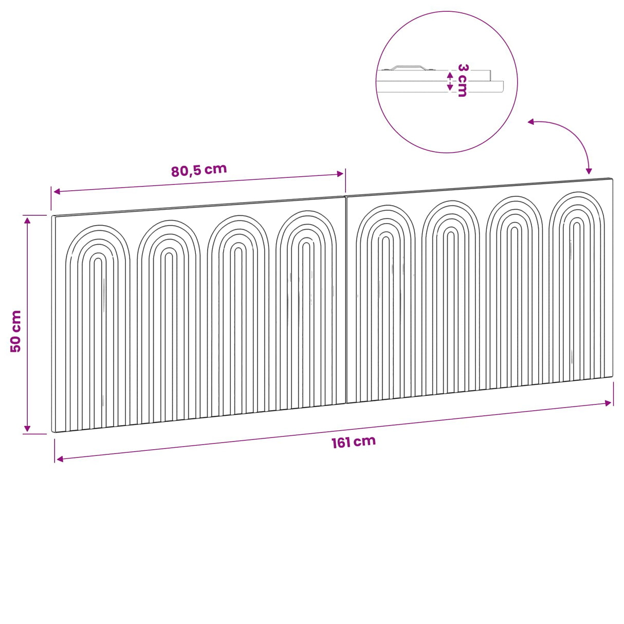 Wall-Mounted Headboard ALKMAAR Sonoma Oak Engineered Wood