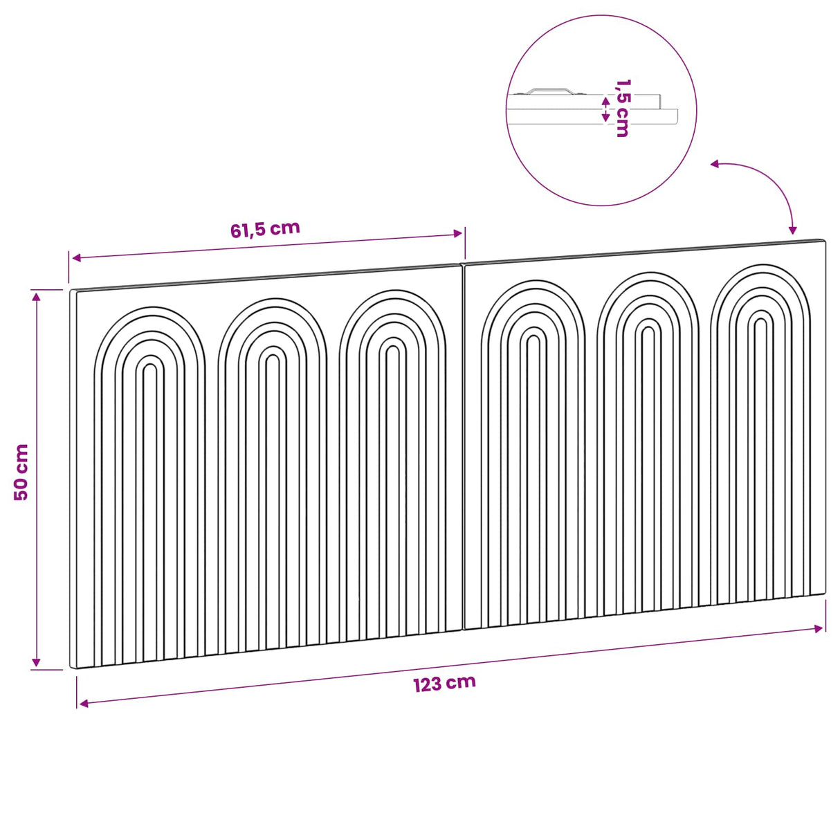Wall-Mounted Headboard ALKMAAR Sonoma Oak Engineered Wood