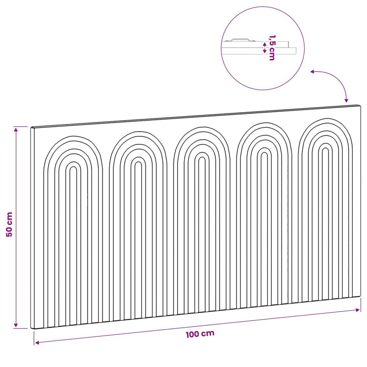 Wall-Mounted Headboard ALKMAAR Sonoma Oak Engineered Wood