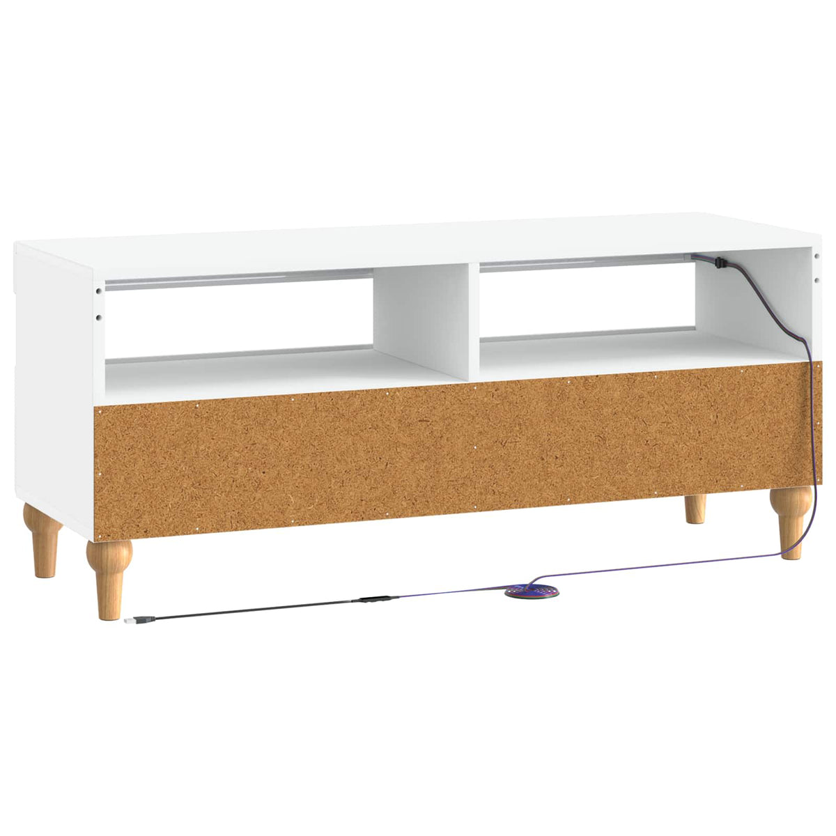 LED TV Cabinet ALKMAAR 100 x 35 x 43 cm White Engineered Wood