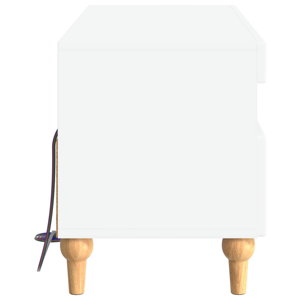 LED TV Cabinet ALKMAAR 100 x 35 x 43 cm White Engineered Wood