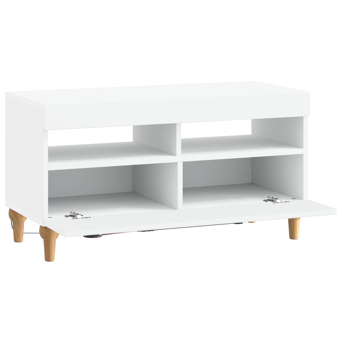 LED TV Cabinet ALKMAAR 81 x 35 x 43 cm White Engineered Wood