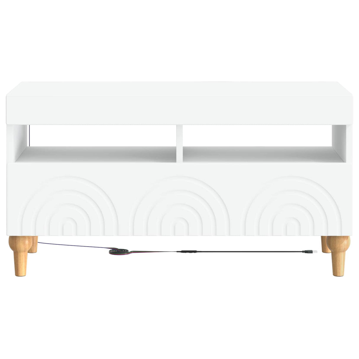LED TV Cabinet ALKMAAR 81 x 35 x 43 cm White Engineered Wood