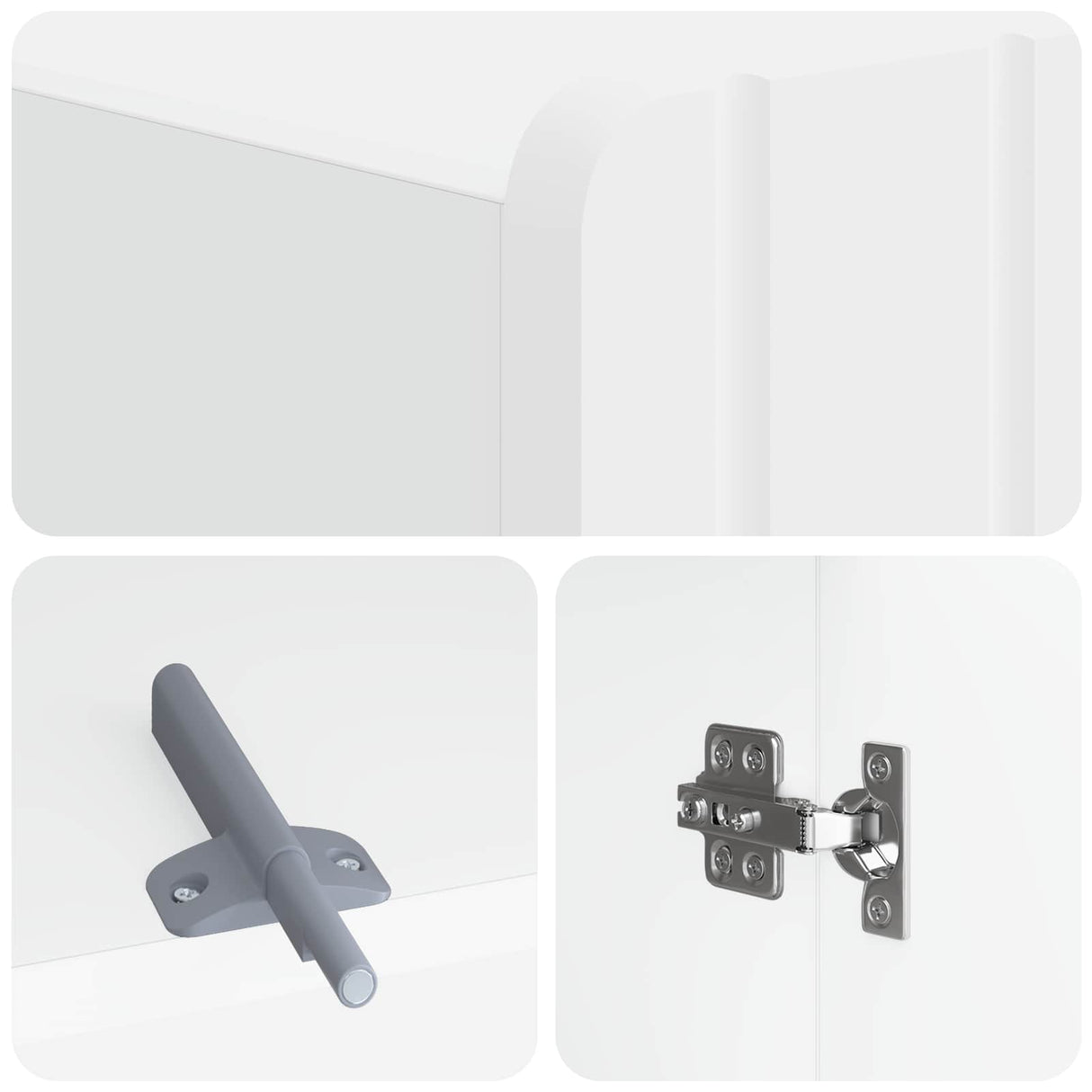 Toilet Cabinet ZWOLLE White 66 x 25.5 x 190 cm Engineered Wood
