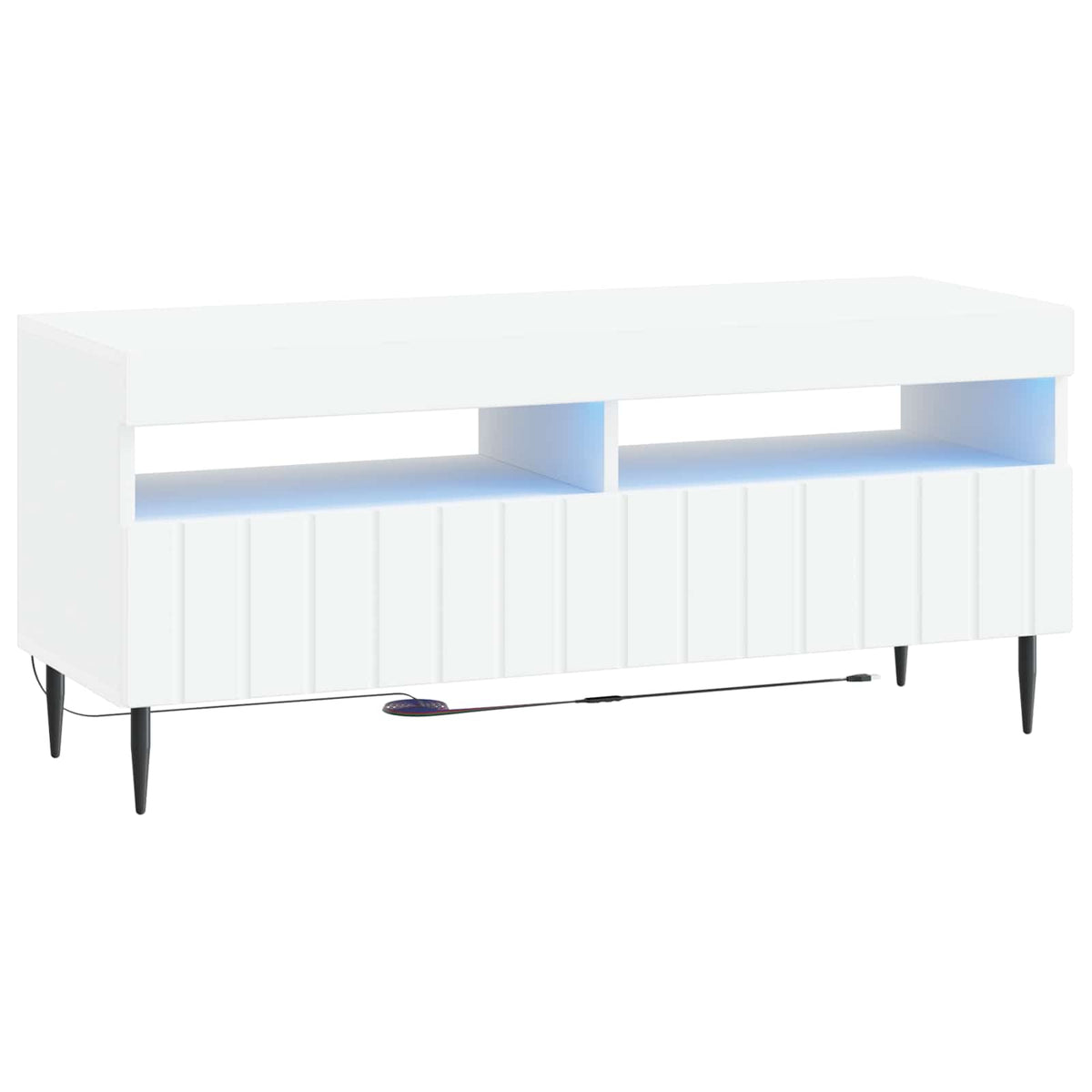 LED TV Cabinet ZWOLLE 100 x 35 x 43 cm White Engineered Wood