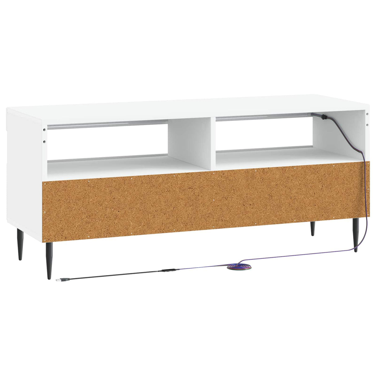 LED TV Cabinet ZWOLLE 100 x 35 x 43 cm White Engineered Wood