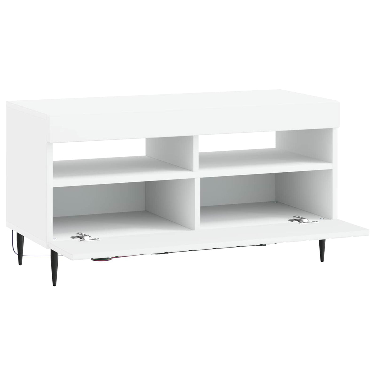 LED TV Cabinet ZWOLLE 81 x 35 x 43 cm White Engineered Wood
