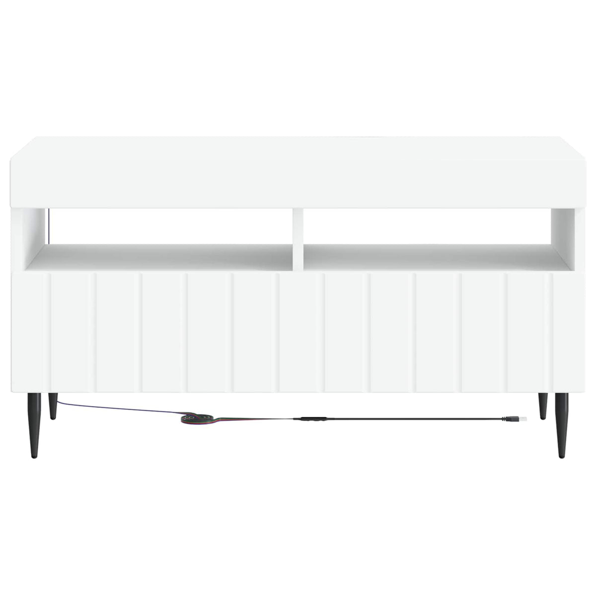 LED TV Cabinet ZWOLLE 81 x 35 x 43 cm White Engineered Wood