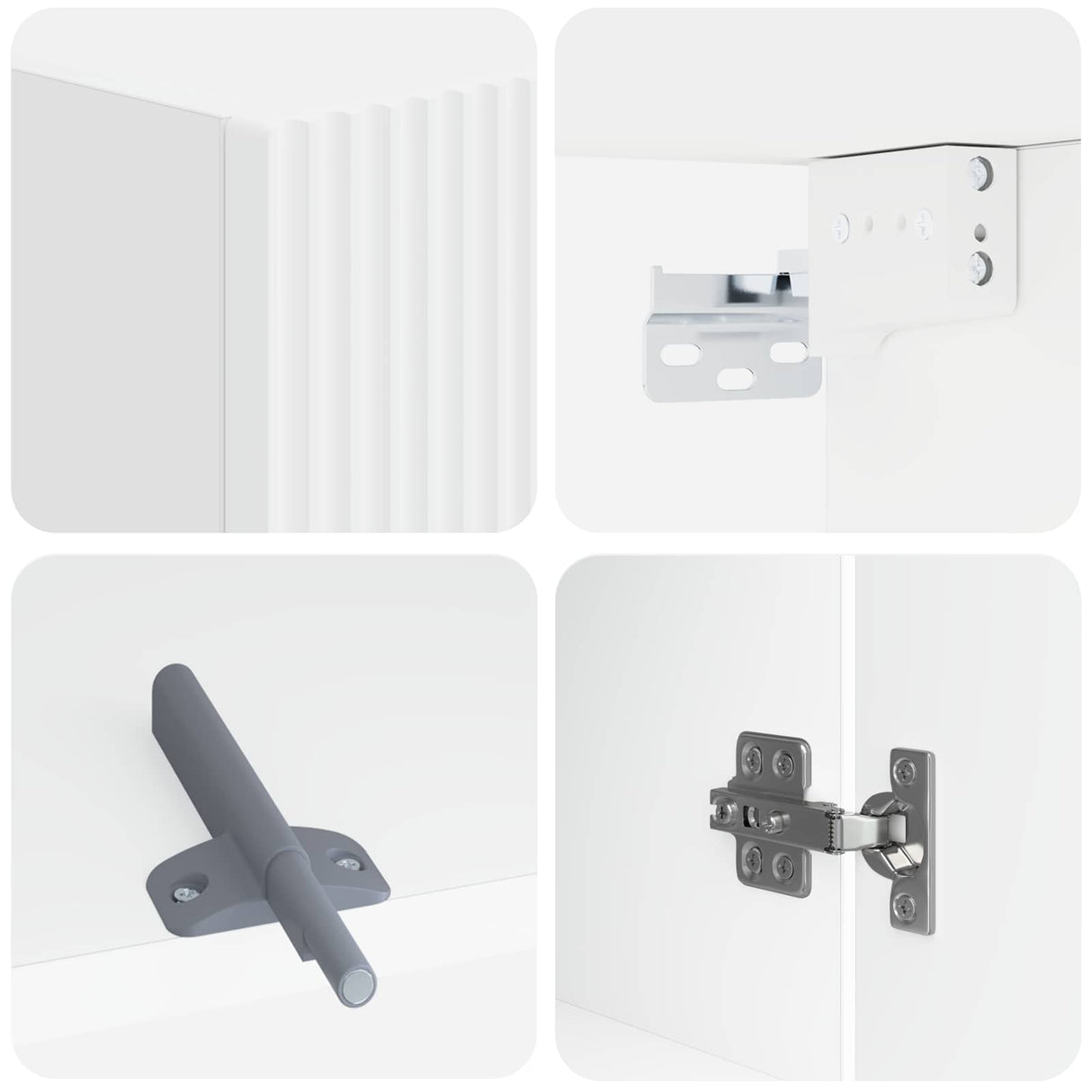 Bathroom Wall Cabinet ARNHEM White 30 x 31 x 59 cm