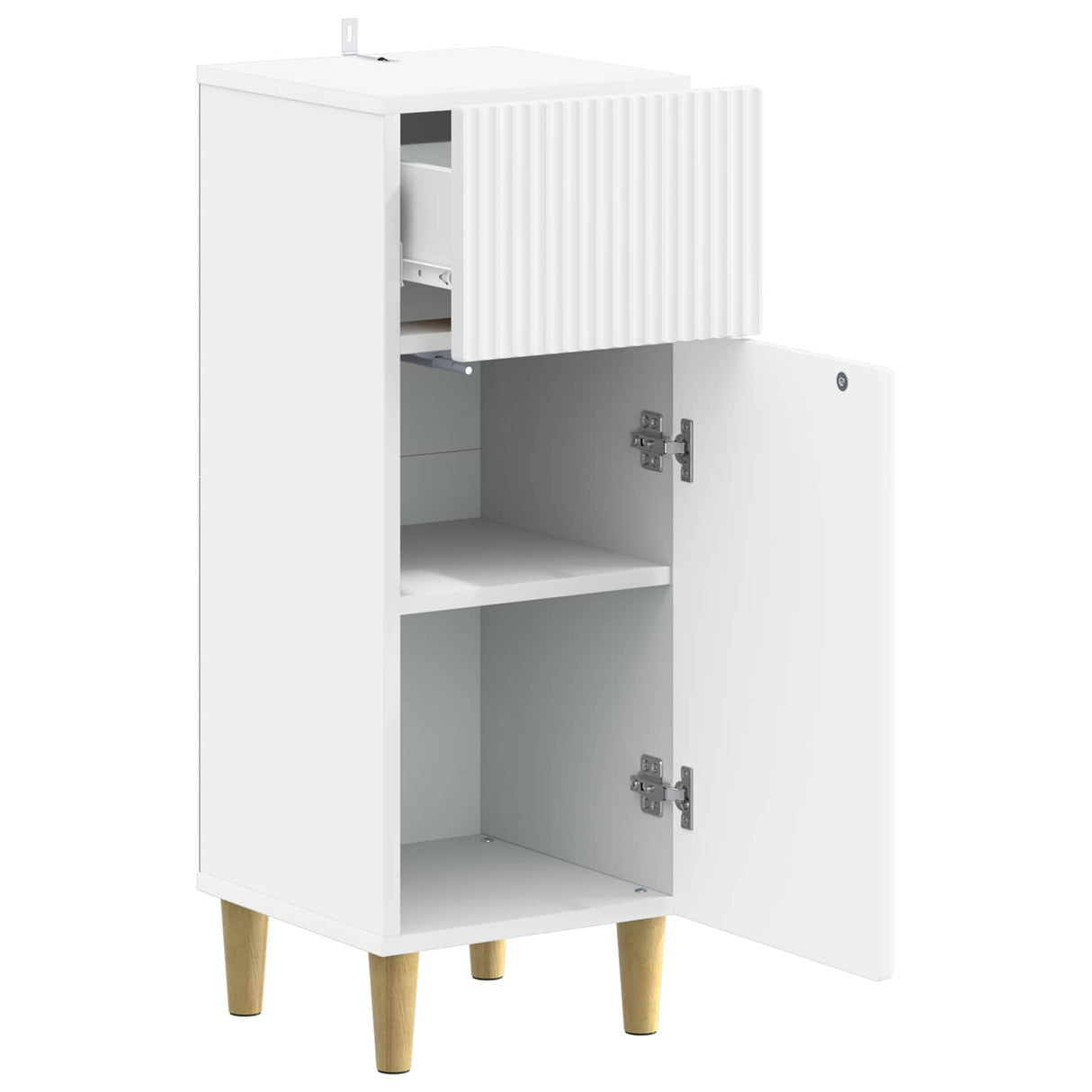 Bathroom Storage Cabinet ARNHEM White 30 x 31 x 80 cm