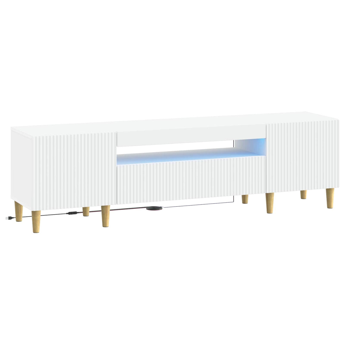 LED TV Cabinet ARNHEM 153 x 35 x 43 cm White Engineered Wood
