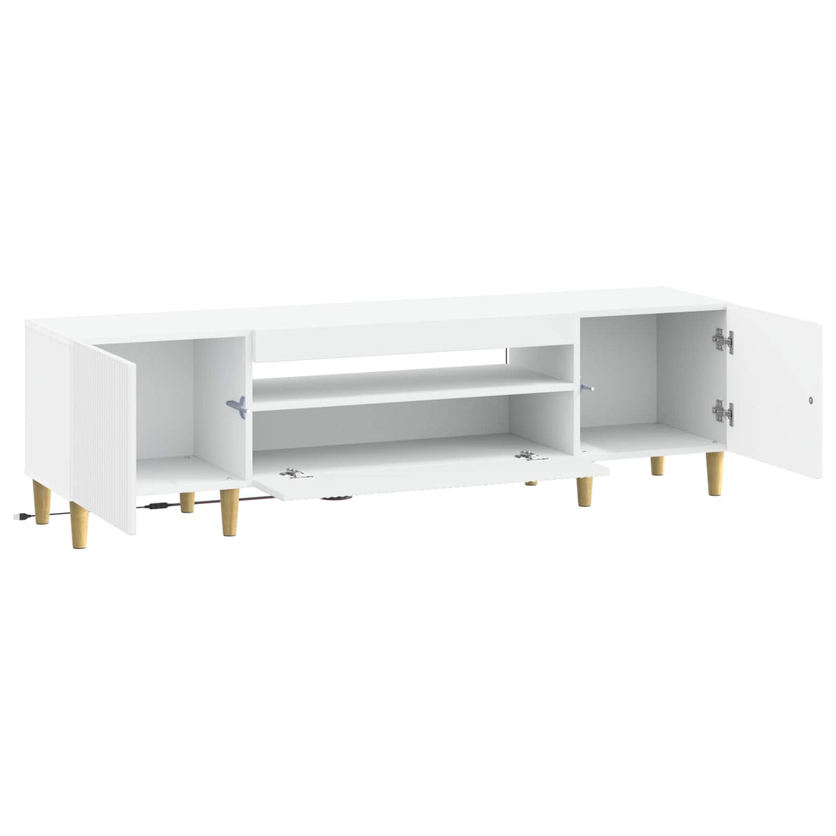 LED TV Cabinet ARNHEM 153 x 35 x 43 cm White Engineered Wood
