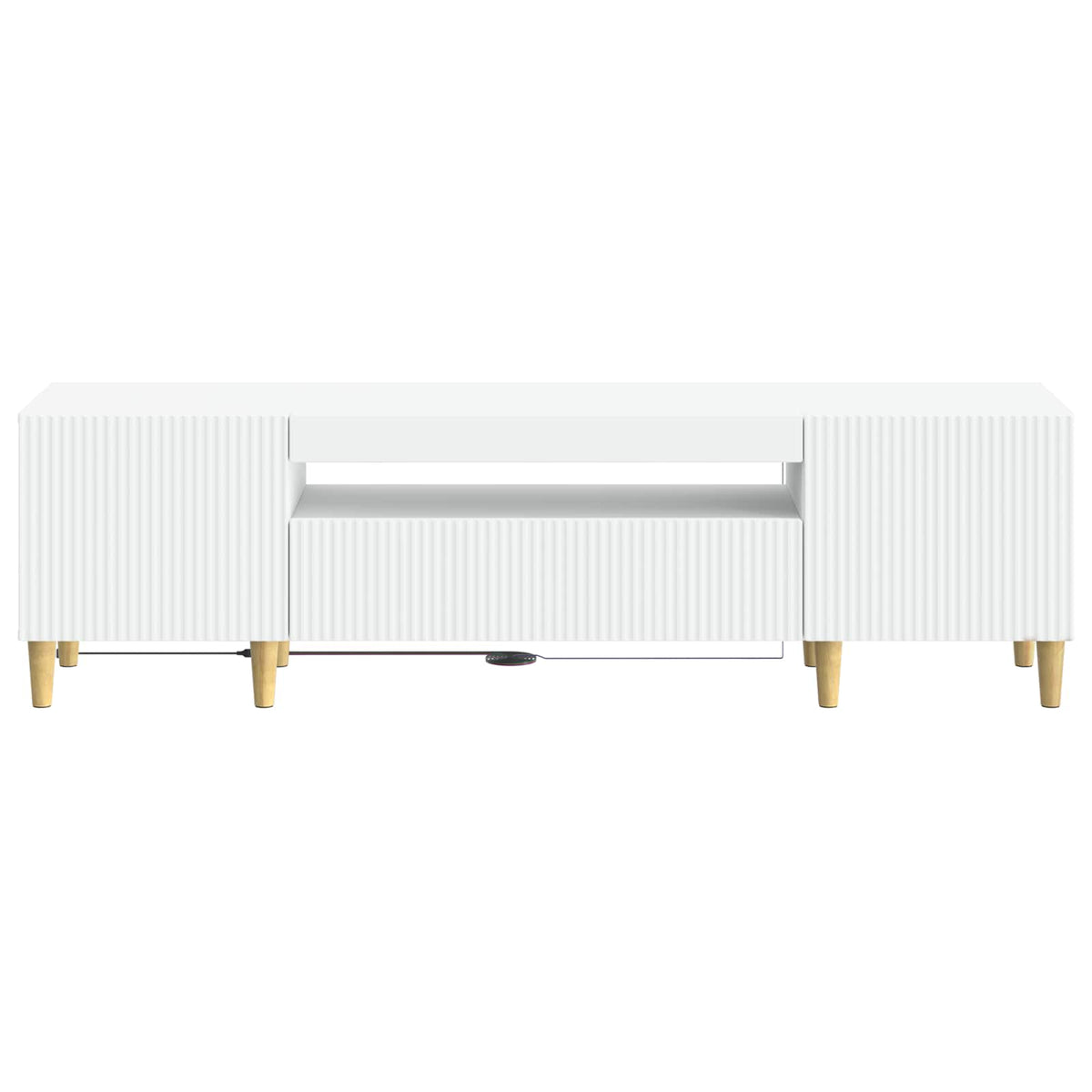 LED TV Cabinet ARNHEM 153 x 35 x 43 cm White Engineered Wood