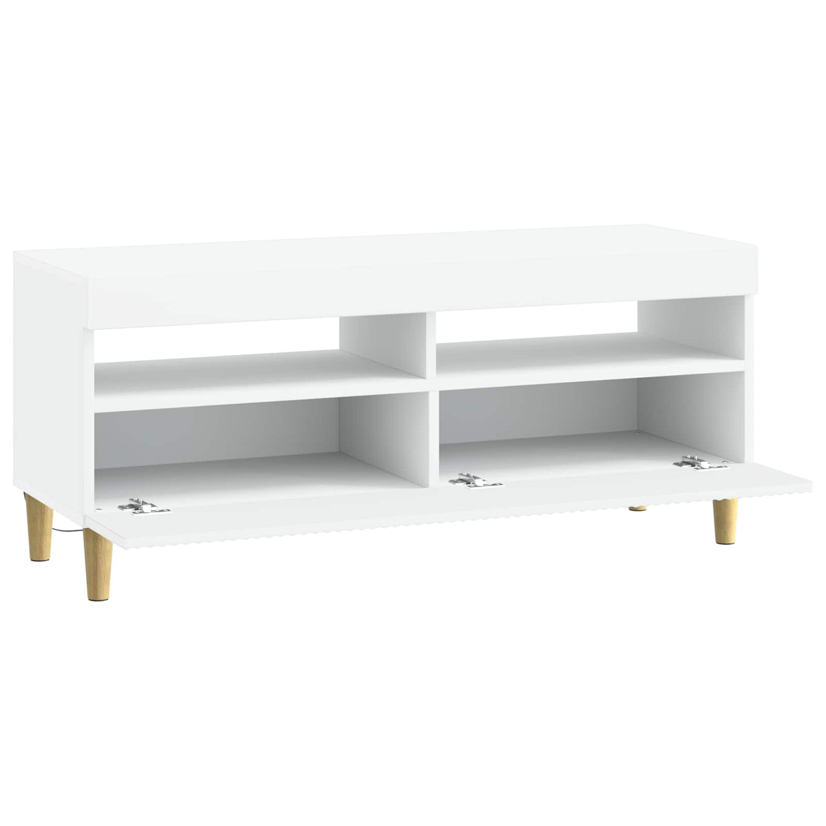 LED TV Cabinet ARNHEM 100 x 35 x 43 cm White Engineered Wood