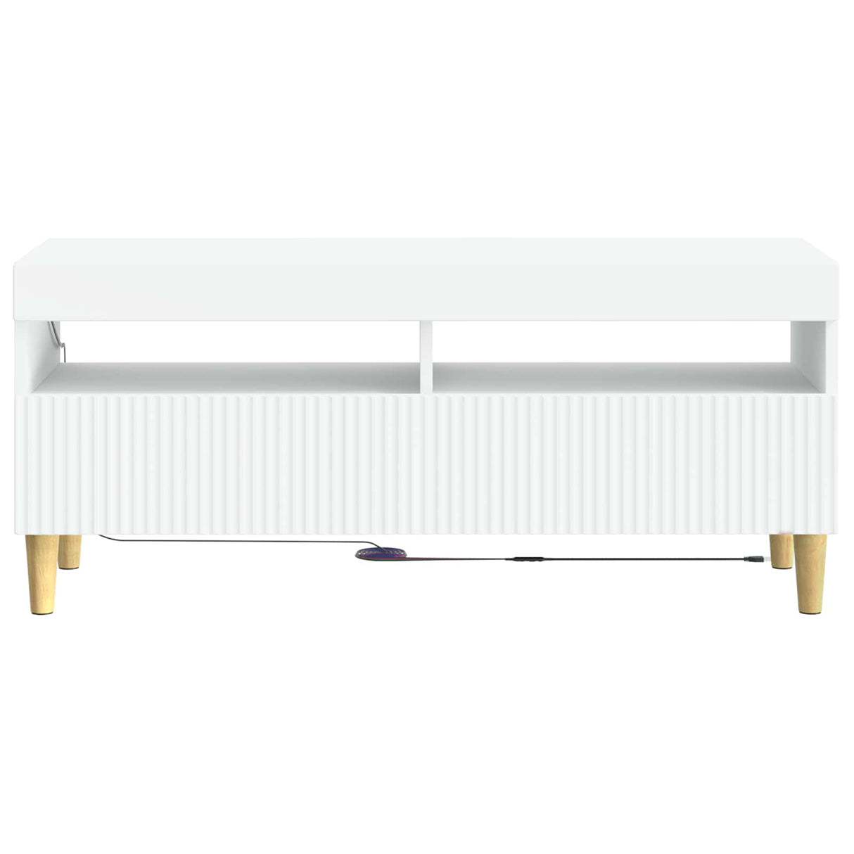LED TV Cabinet ARNHEM 100 x 35 x 43 cm White Engineered Wood