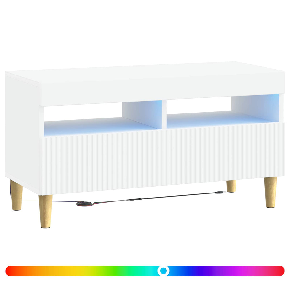 LED TV Cabinet ARNHEM 81 x 35 x 43 cm White Engineered Wood