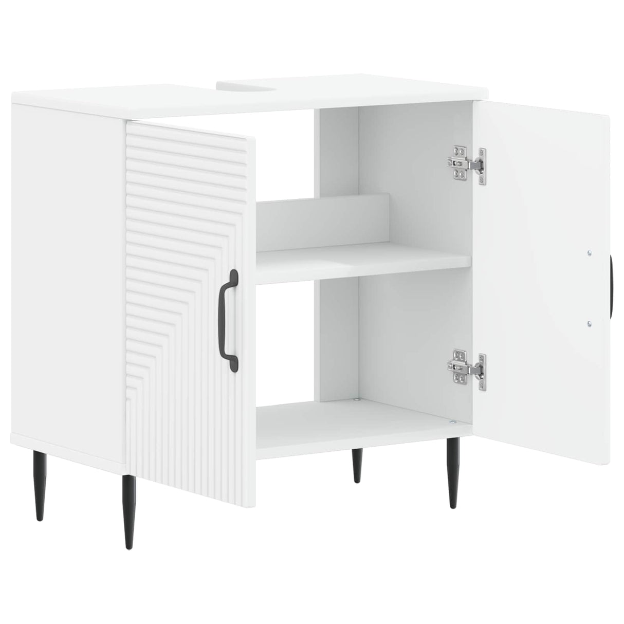 Bathroom Sink Cabinet HAARLEM White 59.5 x 31.5 x 59 cm