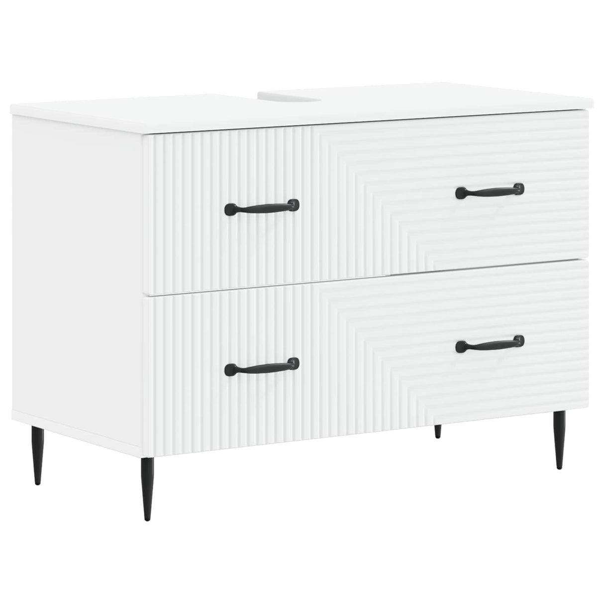 Bathroom Sink Cabinet HAARLEM White 82 x 41 x 58.5 cm