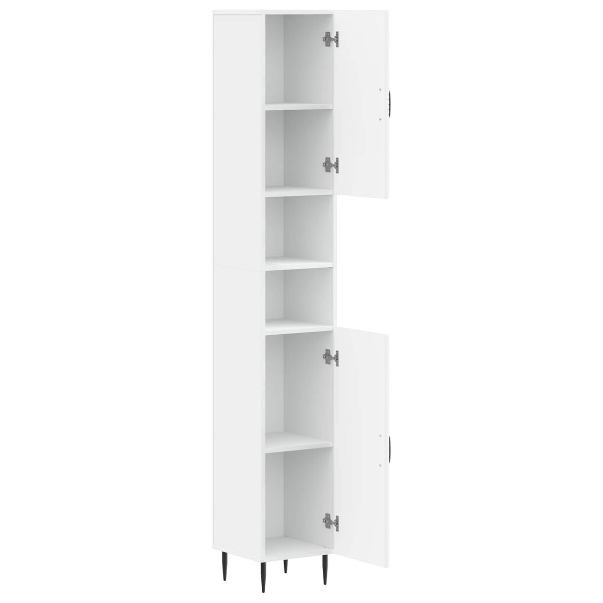 Bathroom Cabinet with Open Shelf HAARLEM White 30 x 31 x 190 cm