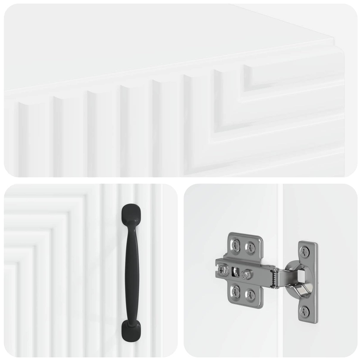 Bathroom Storage Cabinet HAARLEM White 30 x 31 x 80 cm