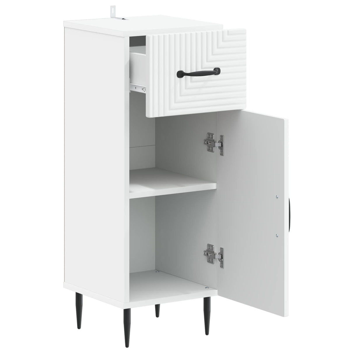 Bathroom Storage Cabinet HAARLEM White 30 x 31 x 80 cm