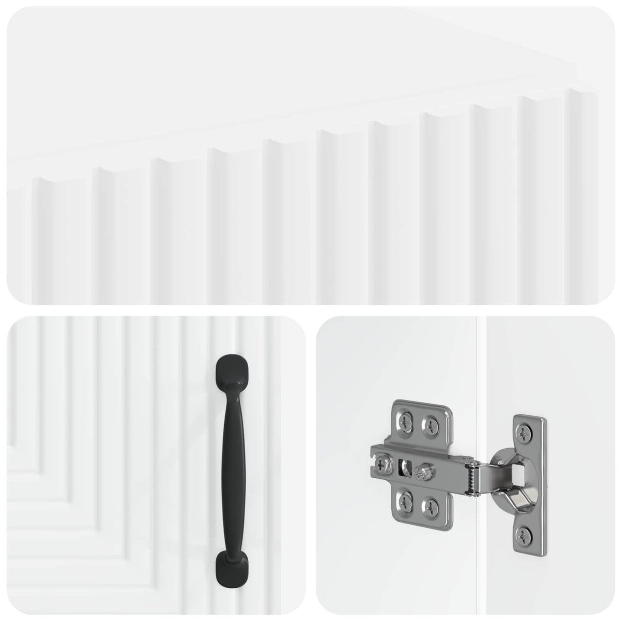 Bathroom Storage Cabinet HAARLEM White 59.5 x 31 x 80 cm