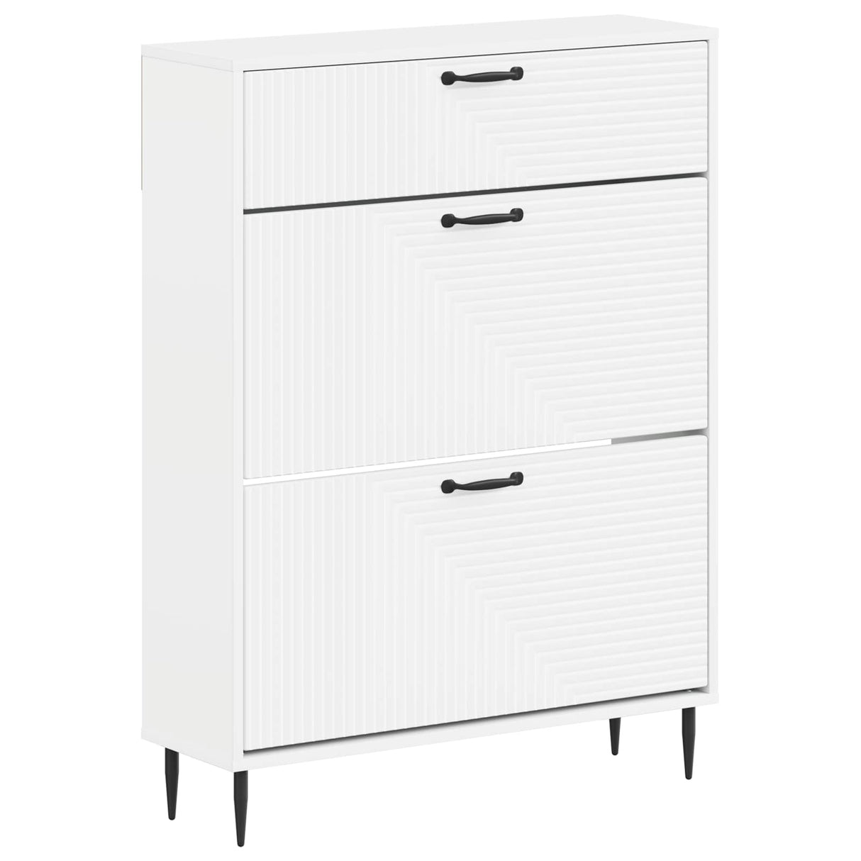 Shoe Cabinet HAARLEM 78 x 24 x 103 cm Engineered Wood White
