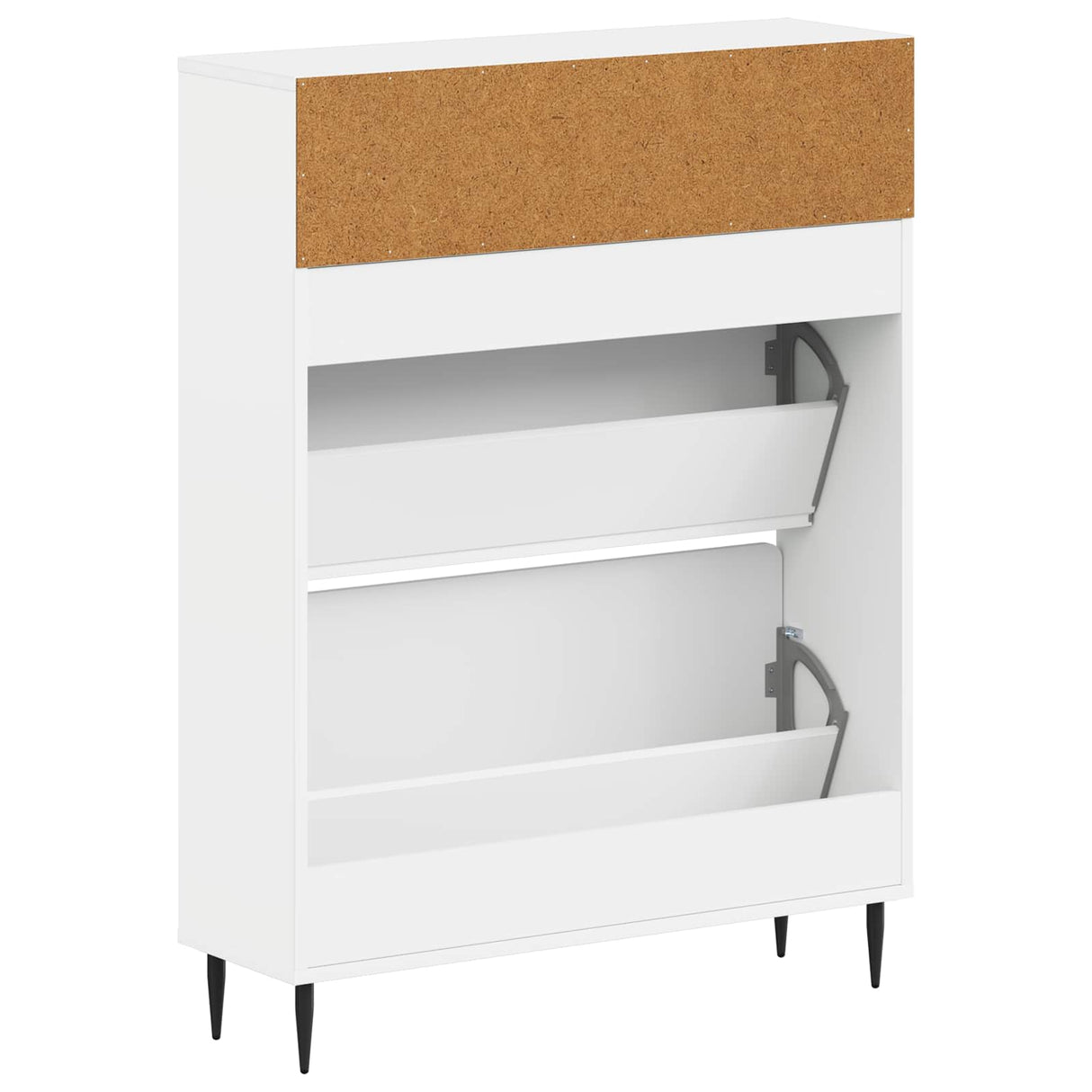 Shoe Cabinet HAARLEM 78 x 24 x 103 cm Engineered Wood White