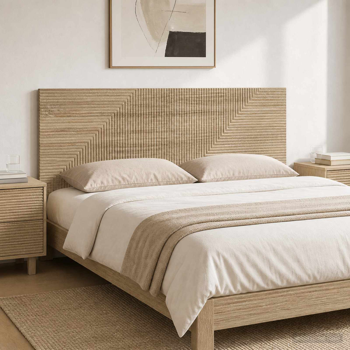 Wall-Mounted Headboard HAARLEM Sonoma Oak Engineered Wood