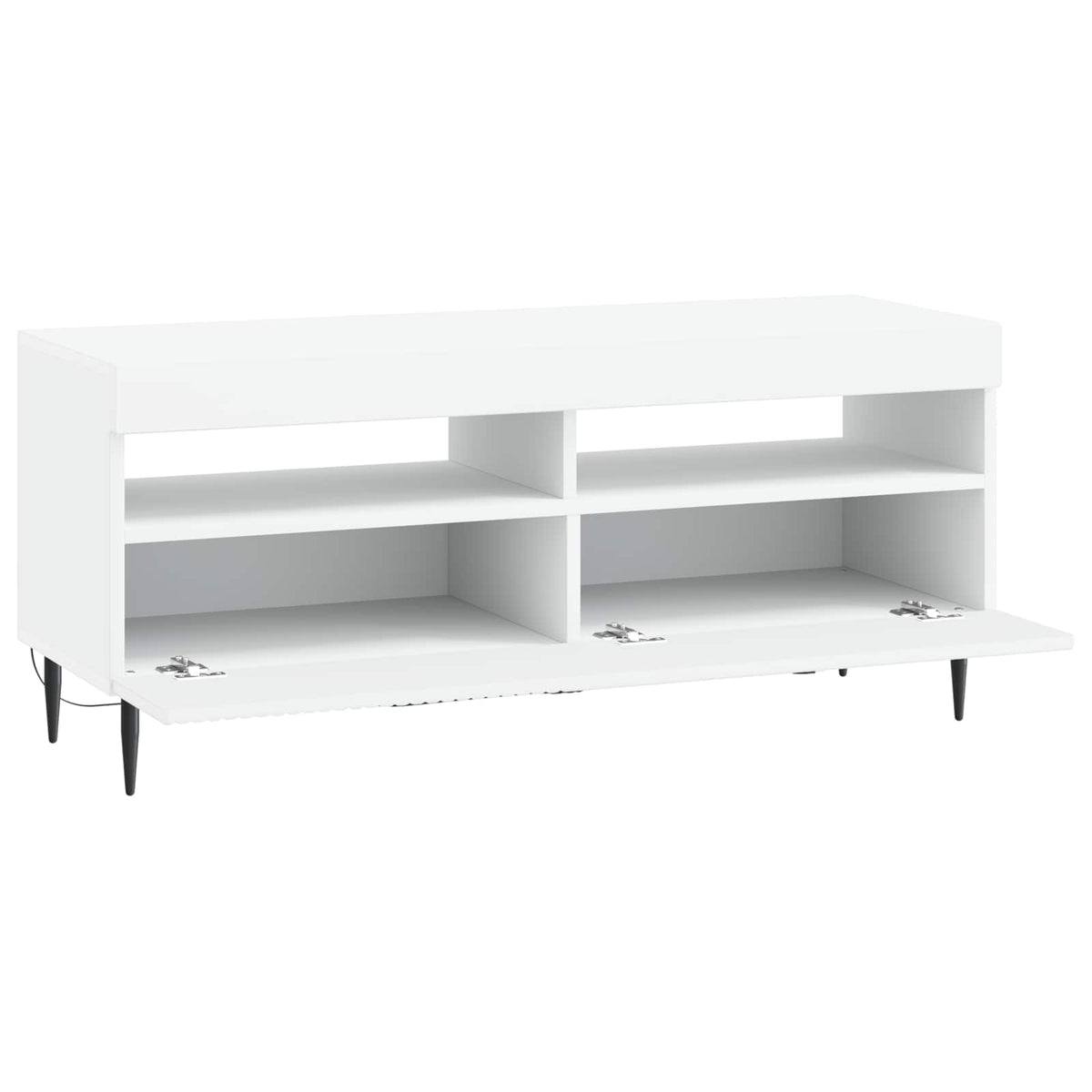 LED TV Cabinet HAARLEM 100 x 35 x 43 cm White Engineered Wood
