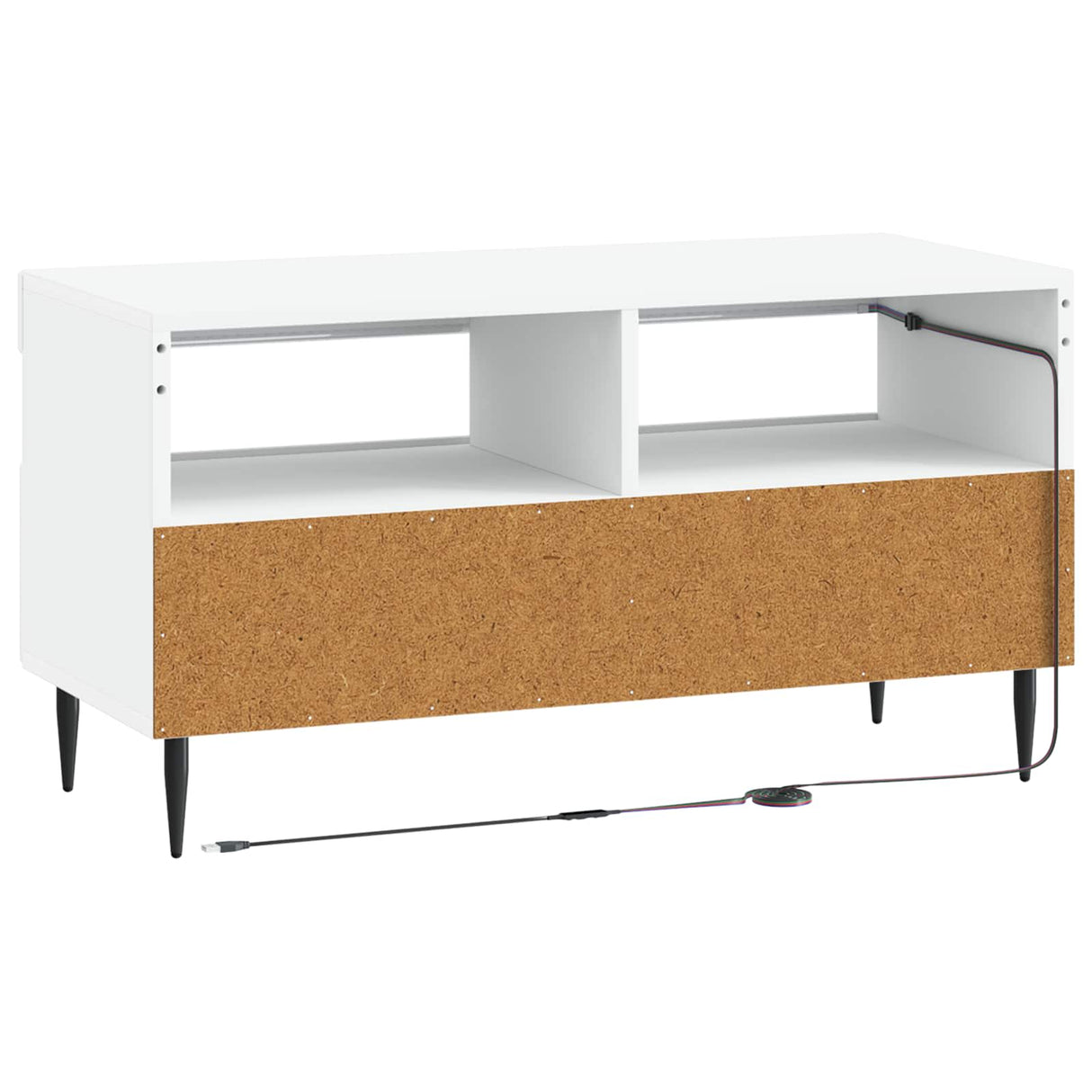 LED TV Cabinet HAARLEM 81 x 35 x 43 cm White Engineered Wood