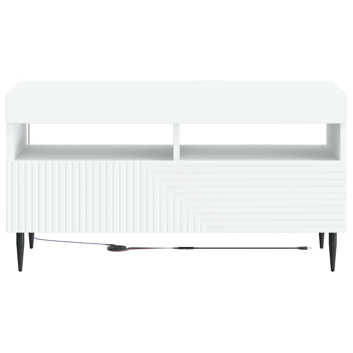 LED TV Cabinet White Engineered Wood
