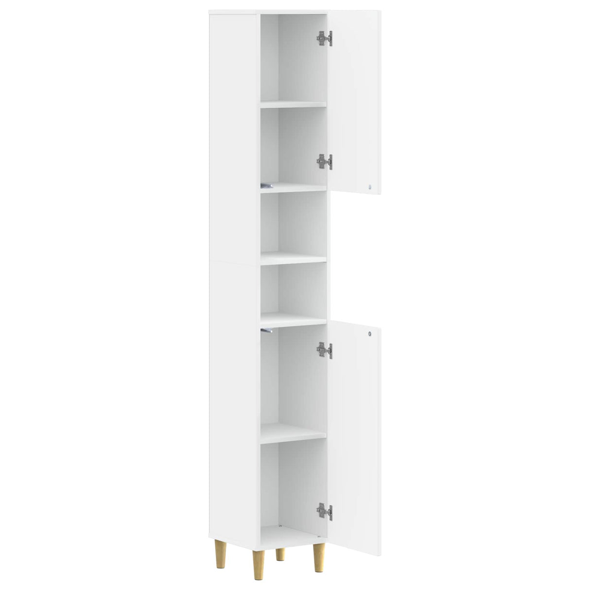 Bathroom Cabinet with Open Shelf DELFT White 30 x 31 x 190 cm