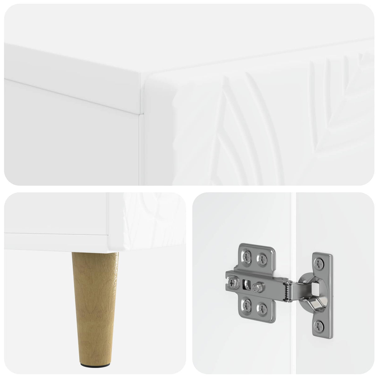 Bathroom Storage Cabinet DELFT White 59.5 x 31 x 80 cm