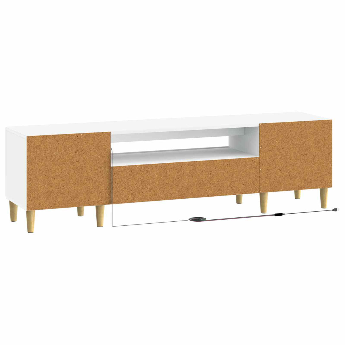 LED TV Cabinet DELFT 153 x 35 x 43 cm White Engineered Wood