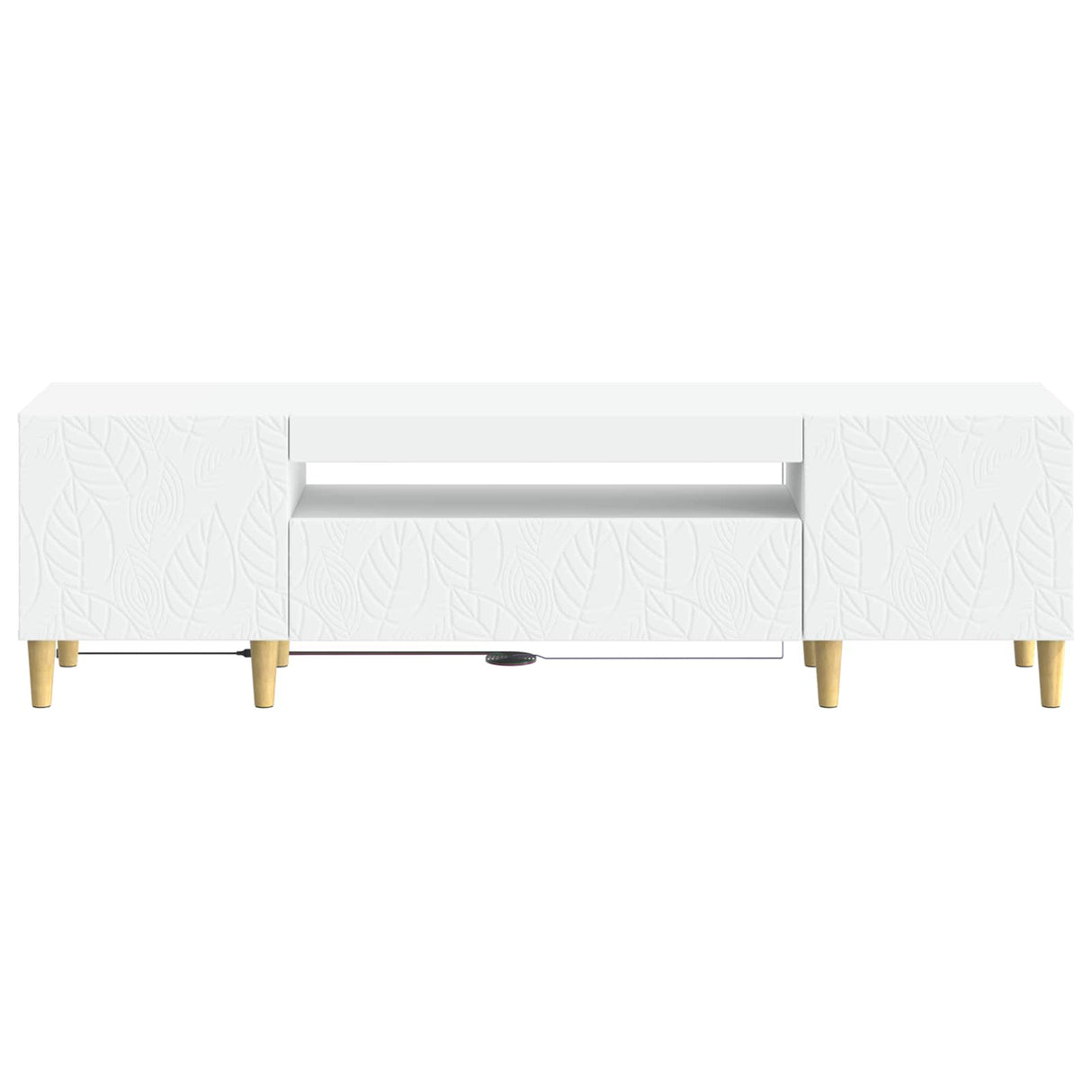 LED TV Cabinet DELFT 153 x 35 x 43 cm White Engineered Wood
