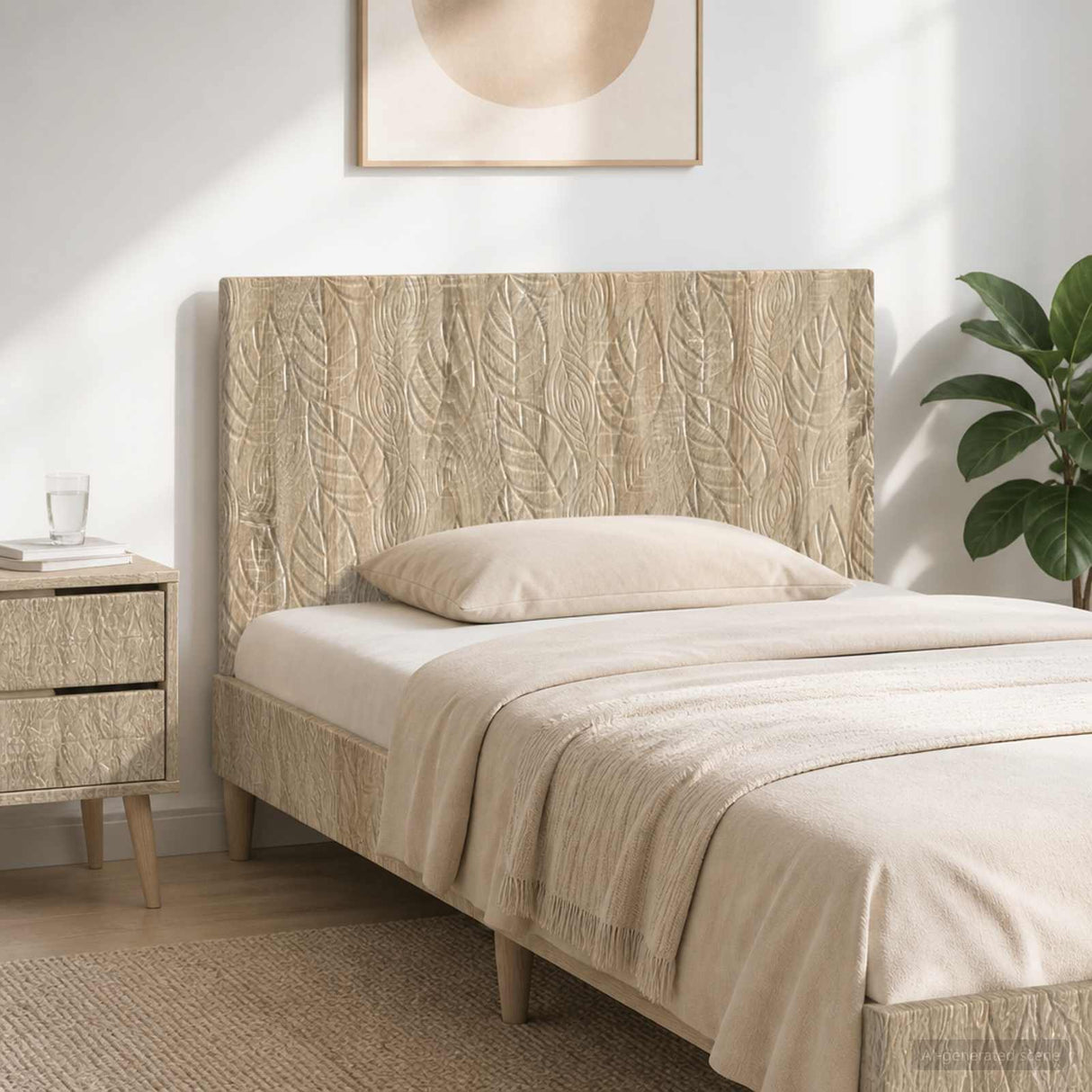 Wall-Mounted Headboard DELFT Sonoma Oak Engineered Wood