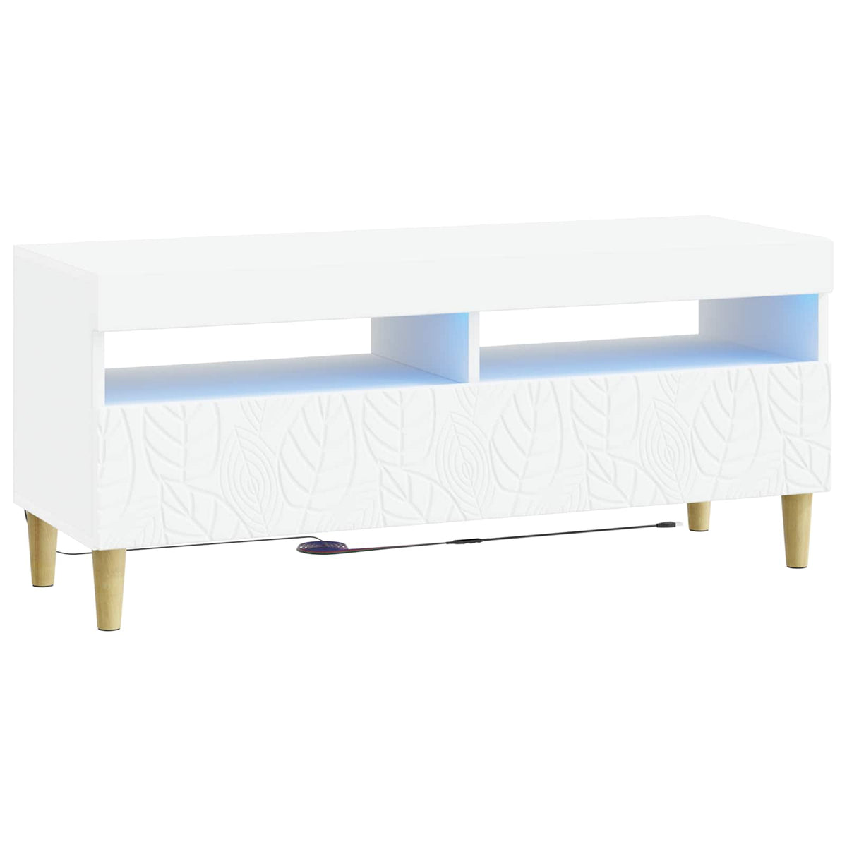 LED TV Cabinet White Engineered Wood