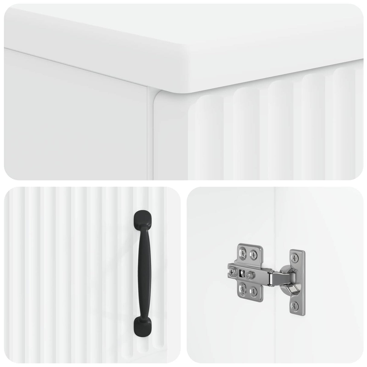 Bathroom Sink Cabinet HOORN White 59.5 x 31.5 x 56 cm