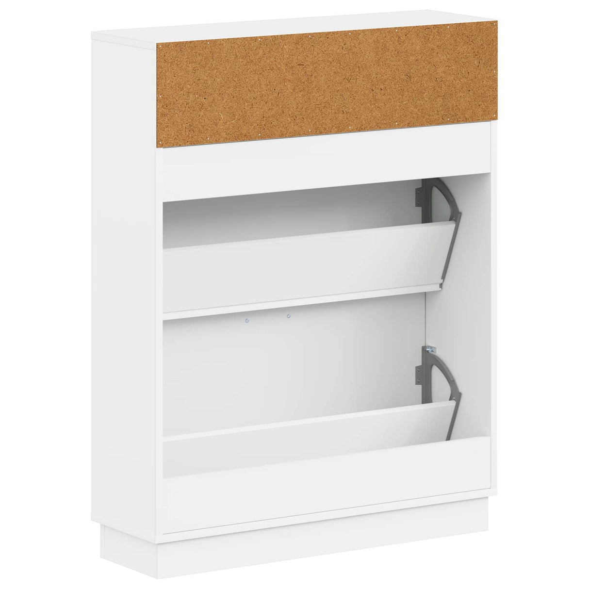 Shoe Cabinet HOORN 78 x 24 x 100 cm Engineered Wood White