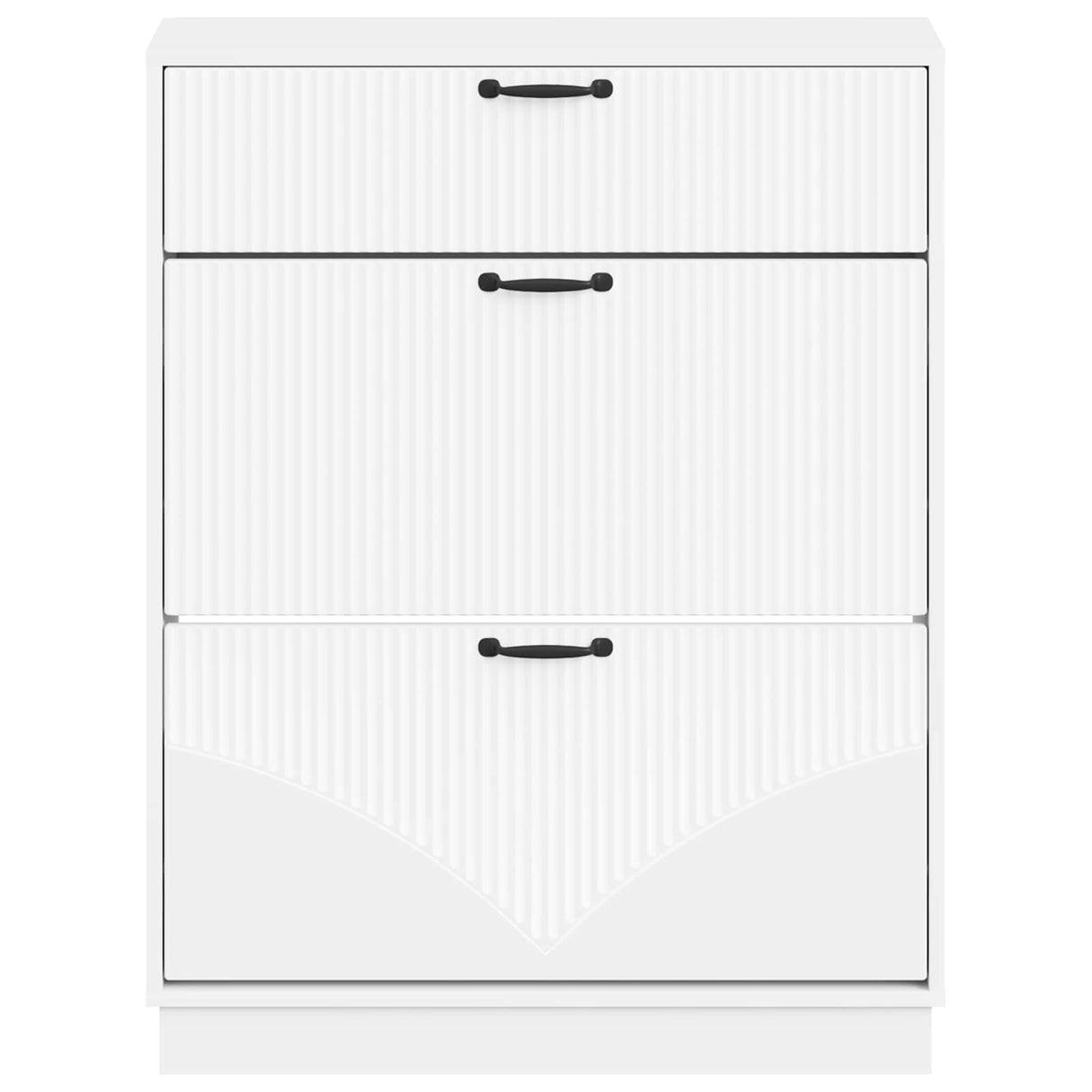 Shoe Cabinet HOORN 78 x 24 x 100 cm Engineered Wood White