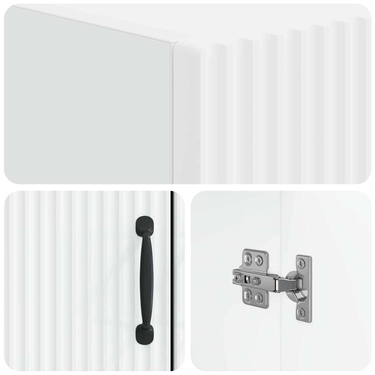 Toilet Cabinet HOORN White 66 x 25.5 x 190 cm Engineered Wood