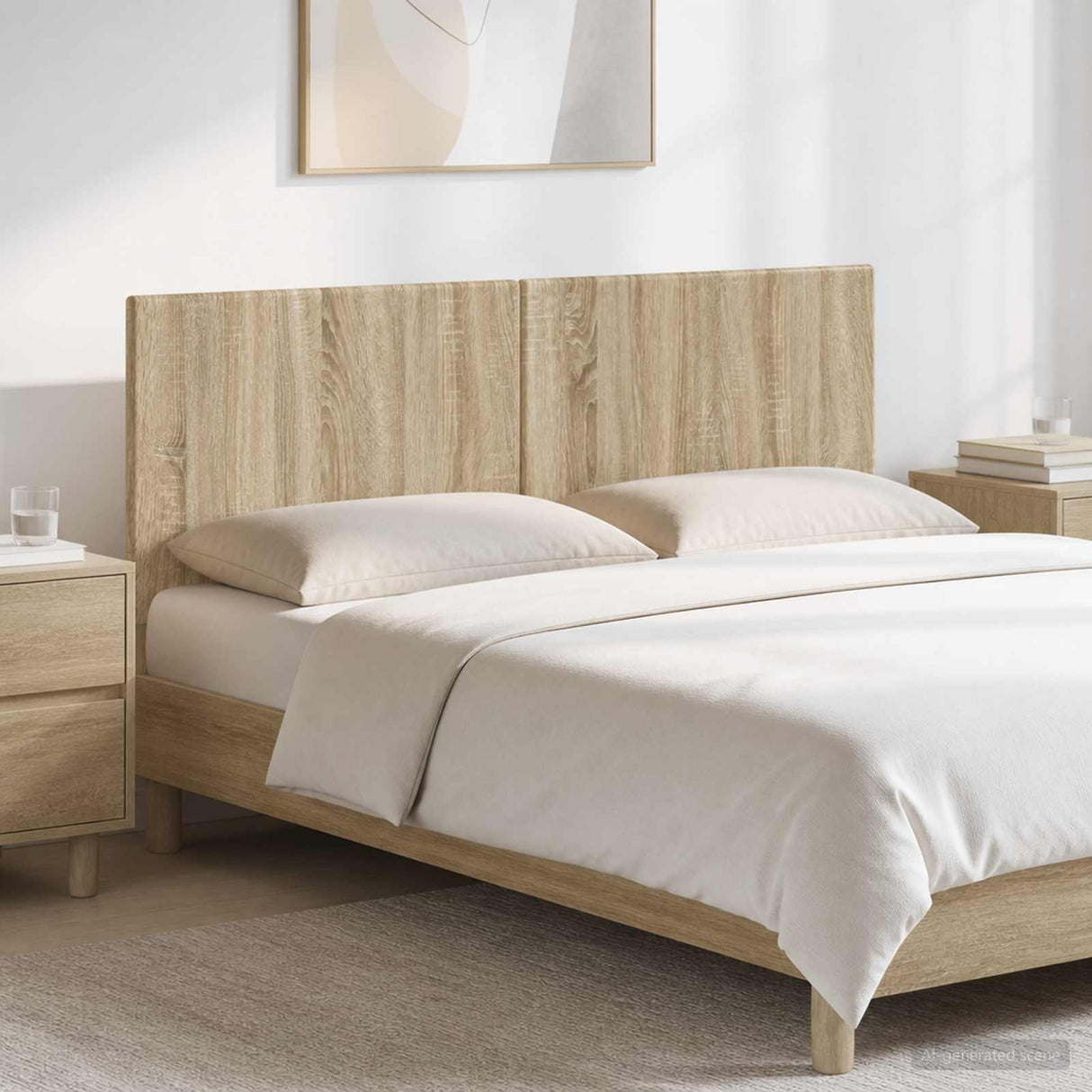Wall-Mounted Headboard BREDA Sonoma Oak Engineered Wood