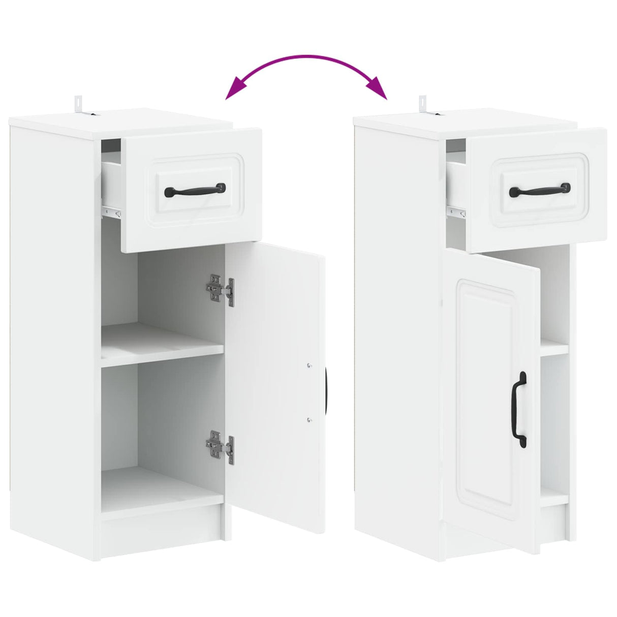 Bathroom Storage Cabinet UTRECHT White 30 x 31 x 77 cm