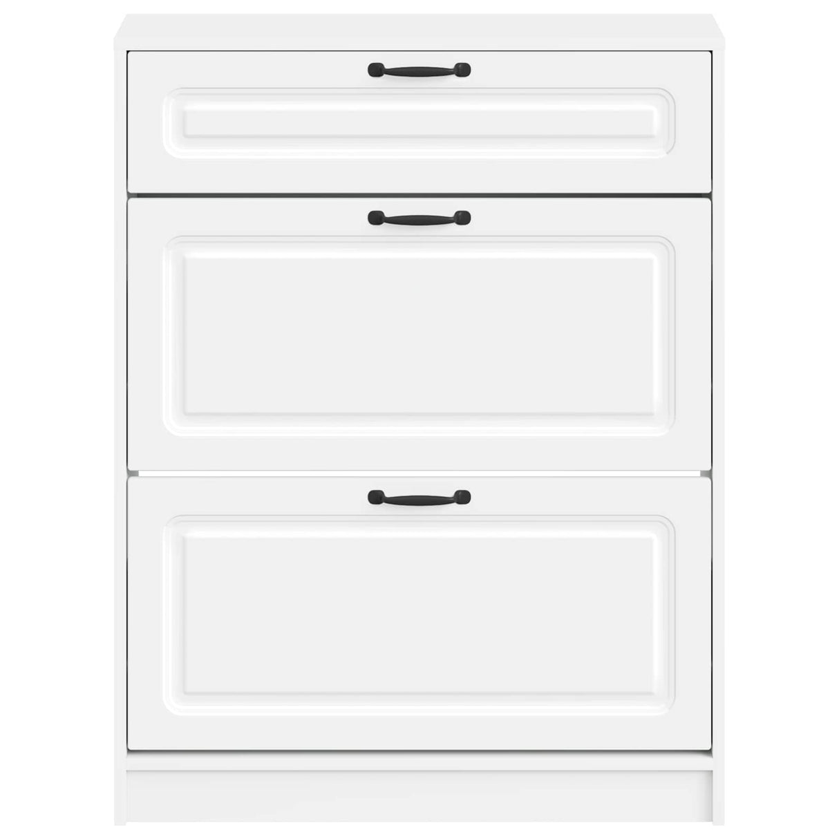Shoe Cabinet UTRECHT 78 x 24 x 100 cm Engineered Wood White